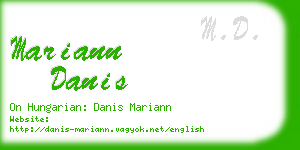 mariann danis business card